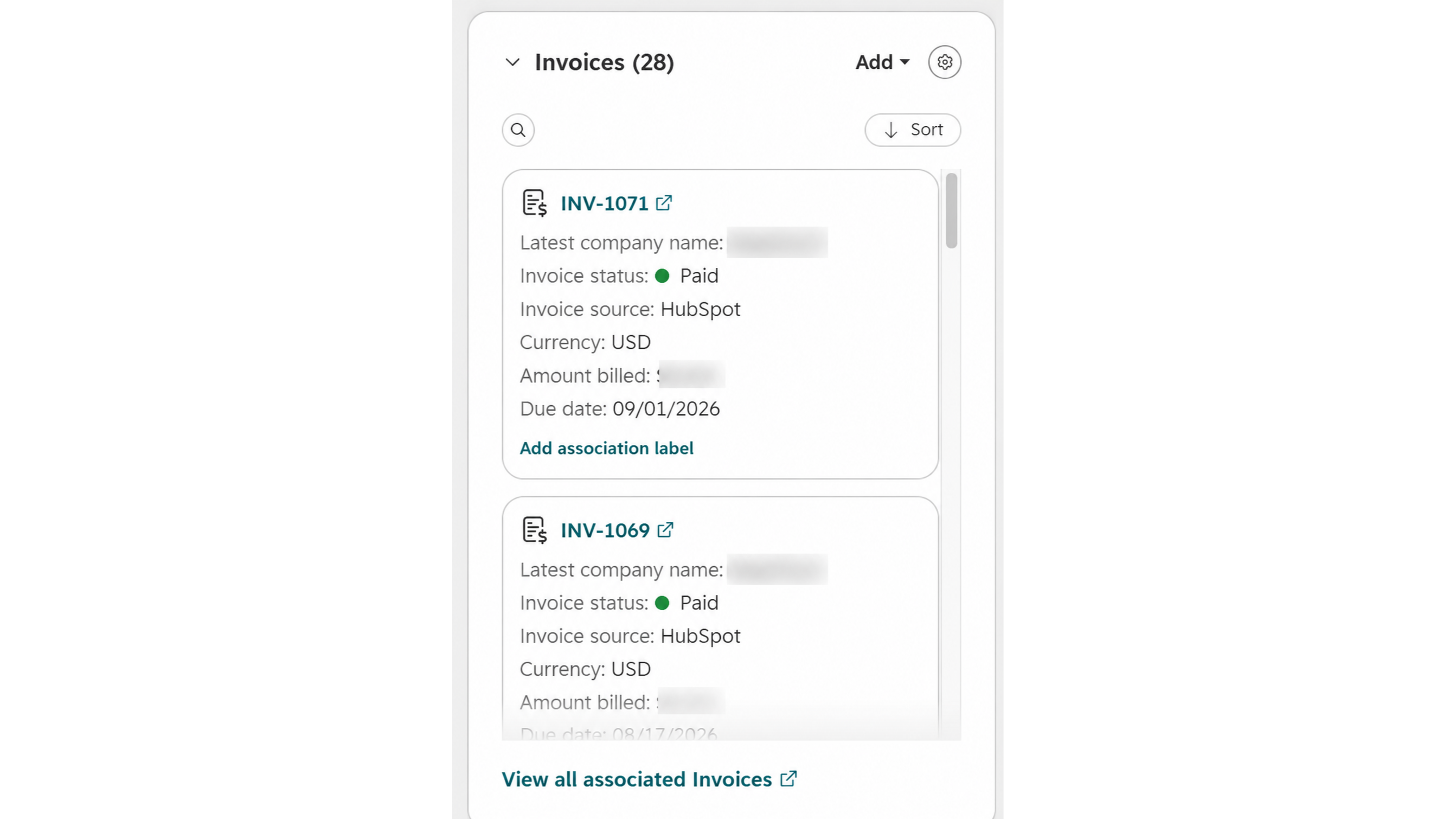 HubSpot-fakturaer avstemt mot innkommende Wise-betalinger